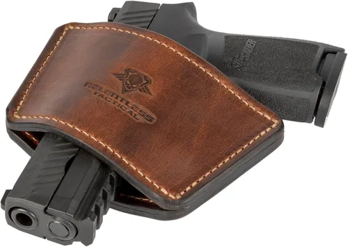 Miniatura 11 de Funda universal Dual Threat IWB/OWB para cinturón, fabricada en Estados Unidos, funda ambidiestra de cuero de grano completo, transporte abierto