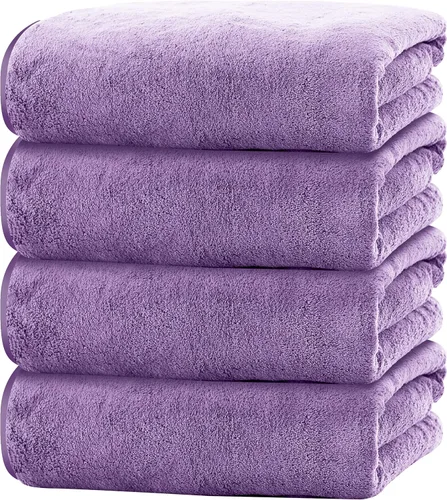 Miniatura 25 de Cosy Family Juego de toallas de microfibra de 8 piezas, 2 toallas de baño, 2 toallas de mano y 4 paños de lavado, toallas ultra suaves y altamente