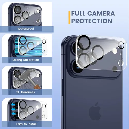 Miniatura 6 de Maxdara Protector de pantalla para iPhone 17 Pro Max (6.9 pulgadas), protector de pantalla trasera para iPhone 17 Pro Max y protector de pantalla