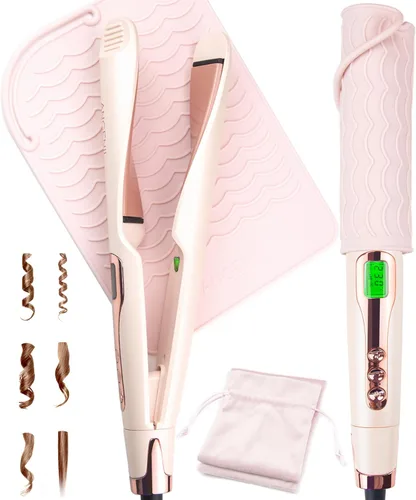 Miniatura 14 de ANGENIL Plancha Plana de Cerámica Pro Twist de 1 Pulgada, Alisador y Rizador de Cabello de Doble Voltaje 2 en 1, Multi-Estilizadores Plancha Plana