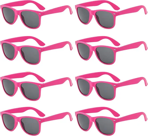 Miniatura 45 de Suministros para regalos de fiesta de colores neón Paquete de 8 gafas de sol unisex