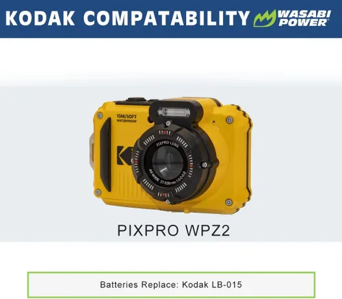 Miniatura 2 de Wasabi Power Batería para Kodak LB-015 y Kodak WPZ2