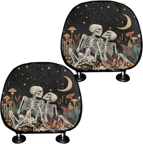 Miniatura 40 de Funda personalizada para reposacabezas de asiento de automóvil, regalos personalizables, transpirables, paquete de 2 fundas de cojín para asiento