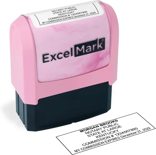 Miniatura 54 de ExcelMark Sello Notarial para los 50 Estados - Sello Oficial del Estado - Texas Negro
