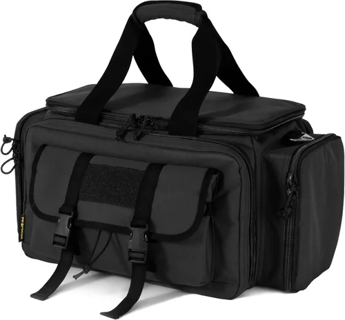 PROFOCUS Bolsa de gran alcance: estuche táctico para pistola de 4 + con cremalleras bloqueables para campo de tiro, caza al aire libre, pistola,