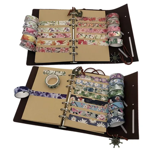 Miniatura 5 de Juego de 20 rollos de cinta washi floral de 0.591 in de ancho, cintas decorativas de papel para álbumes de recortes, diario, planificador