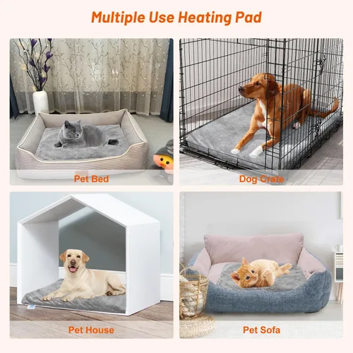 Miniatura 4 de Cama térmica para gatos de interior, almohadilla térmica eléctrica para mascotas para perros y gatos con temporizador, almohadilla térmica de 9