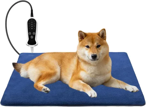 Miniatura 10 de Almohadilla térmica para perros para perros, almohadilla térmica impermeable para mascotas, interruptor de termostato inteligente, 9 velocidades