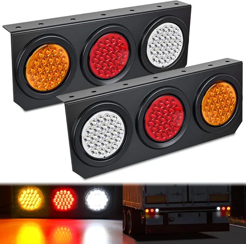 Miniatura 20 de Nilight Barra de luz trasera para remolque con señales de giro, parada y marcha atrás 3 en 1, luces de freno 2 paquetes, 9 pulgadas, 100 LED rojo