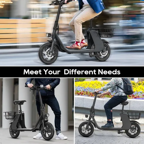 Miniatura 7 de RIDWIND Electric Scooter with Seat for Adults, 450W Motor Foldable E Scooter for Adults with LCD Display,15.5MPH, 20 Miles Range, Max Load 265LB