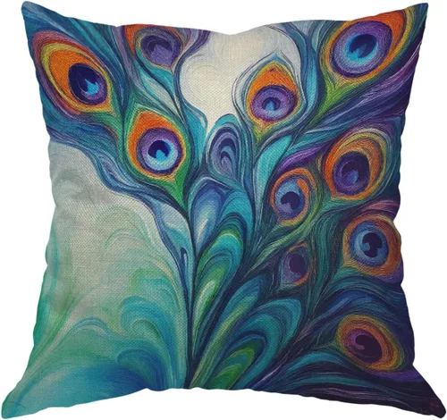 Miniatura 13 de Moslion Fundas de almohada de hojas de arce, funda de almohada de otoño con hojas de arce, 18 x 18 pulgadas, lona de algodón y lino, funda