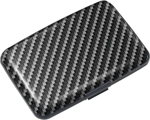Miniatura 4 de Mini tarjetero para mujeres u hombres, bloqueo RFID, funda rígida para tarjetas de identificación, cartera de viaje