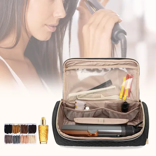 Miniatura 8 de Yarwo Bolsa de viaje compatible con Dyson Airstrait/Corrale alisador de cabello y accesorios, estuche de almacenamiento portátil para herramientas