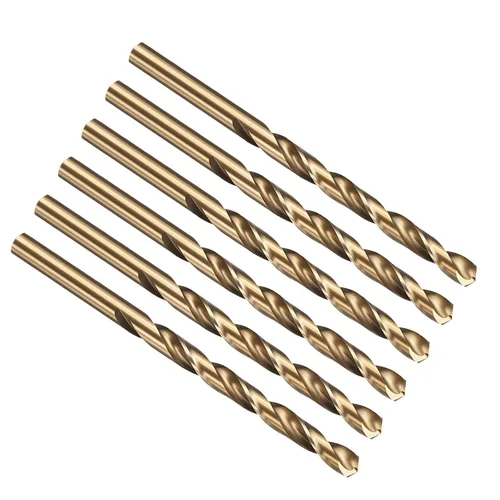 Miniatura 277 de PATIKIL Broca Jobber de 0.039 in, vástago recto M35 cobalto 5% acero de alta velocidad 135° acabado dorado para metal duro de acero inoxidable - 2