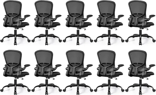 Miniatura 10 de FelixKing Sillas de escritorio de oficina, silla ergonómica de escritorio para PC con ruedas, soporte lumbar ajustable y altura, silla giratoria
