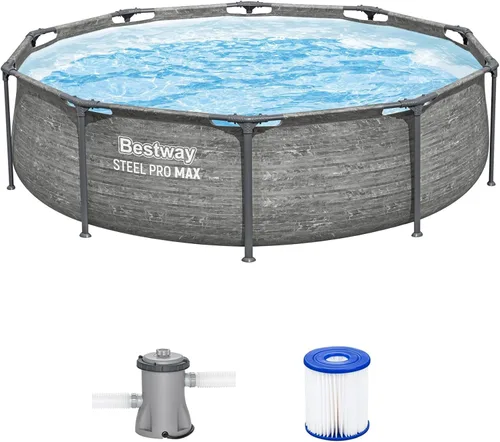 Miniatura 13 de Piscina Bestway Steel Pro sobre suelo, Azul