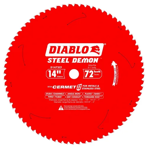 Miniatura 2 de Diablo Hoja de sierra para corte de metal Steel Demon Cermet II de acero de 8 pulgadas x 42 dientes – Vida útil hasta 25 veces más larga, cortes 10