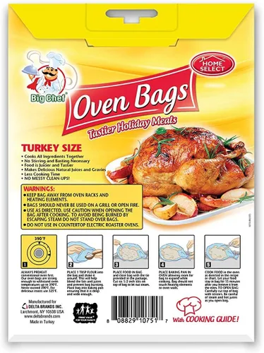 Miniatura 2 de Home Select Bolsas de horno tamaño pavo - 3 unidades (paquete de 2)6