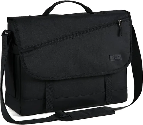 VASCHY Bolsa de mensajero para hombre, bolso cruzado de moda para laptop, bolsa lateral para hombres y mujeres para el trabajo, negocios