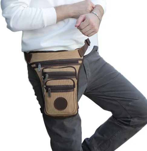 Miniatura 4 de Drop Leg Bag Military Tactical Motorcycle Ride Crossbody Backpack Cross Outdoor Bike Cycling Hiking Thigh Bag Waist Pouch for Men Khaki