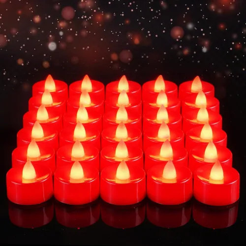 Miniatura 9 de Amagic 30 velas de té parpadeantes sin llama que funcionan con pilas, vela eléctrica de larga duración de más de 200 horas para centro de mesa