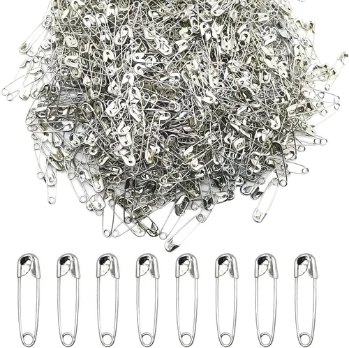 Miniatura 8 de 500 pasadores de seguridad de 0.787 pulgadas, pequeños alfileres de metal de seguridad para el hogar, oficina, manualidades, joyería (XBZ/dorado)