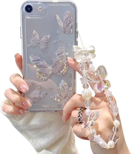 Miniatura 26 de Funda compatible con iPhone 11 Pro Max con bonito diseño de flores negras y sencillas, para mujeres, adolescentes y niñas, funda protectora de lente