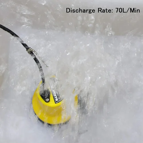 Miniatura 4 de Sutekus Bomba sumergible pequeña 12V para bombear y drenar agua de mar Tarifa máxima de descarga 70 l/min