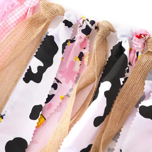 Miniatura 6 de Banner para silla alta de Cowgirl One – Decoración de cumpleaños de fiesta de vaquera, pancarta para silla de bebé, fondo de fotos de pastel