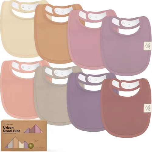 Miniatura 16 de Paquete de 8 baberos orgánicos para bebés niños, niñas - baberos de algodón suave para babear y dentición para bebé niña y niño, extra absorbentes