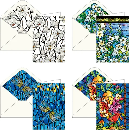 Miniatura 14 de RainCaper Fine Art - Tarjetas de felicitación de papel de 5 x 7 pulgadas con sobres decorativos, caja de regalo, juego de 16 cartulina de 300 GSM