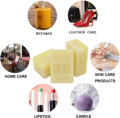 Miniatura 6 de TooGet Bloques de cera de abeja blanca pura, barras de cera de abeja 100% natural, triple filtrado, calidad premium, grado cosmético, 14 onzas