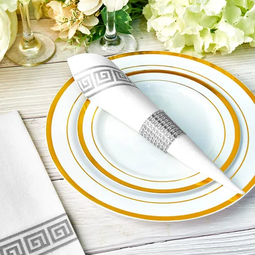 Miniatura 5 de LITOPAK Paquete de 200 toallas de mano de papel para baño, toallas de invitados desechables y servilletas de papel desechables para el baño, cocina