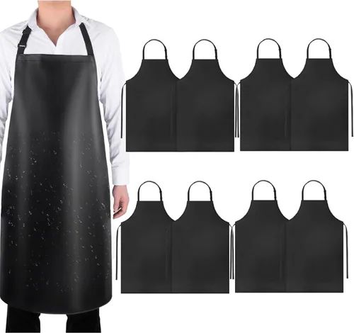 Miniatura 9 de Gotega Waterproof Rubber Vinyl Apron Adjustable Dishwasher Apron - Apron for Women Men Heavy Duty Work Apron Verde