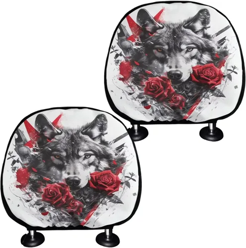Miniatura 41 de Funda personalizada para reposacabezas de asiento de automóvil, regalos personalizables, transpirables, paquete de 2 fundas de cojín para asiento