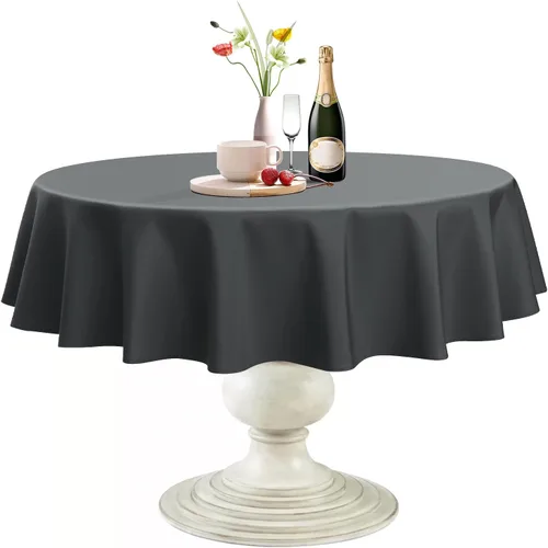 Miniatura 16 de Softalker Mantel Redondo, Impermeable y Resistente a las Manchas, Mantel de Tela Sin Arrugas, Lavable, Poliéster de 210GSM, Cubierta de Mesa