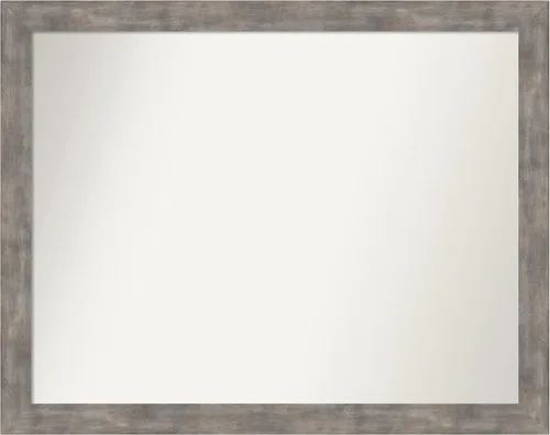Miniatura 55 de Amanti Art Silver Bathroom Mirror for Over Sink, 24x49 Custom Made Marred Pewter Rectangle Vanity Mirror, Oversize Casual Wood Frame, Hangs Estaño