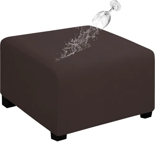 Miniatura 45 de Easy-Going Funda para Otomán Elástica 100% Doble Impermeable Rectangular Plegable Taburete de Almacenamiento Protector de Muebles Funda Suave