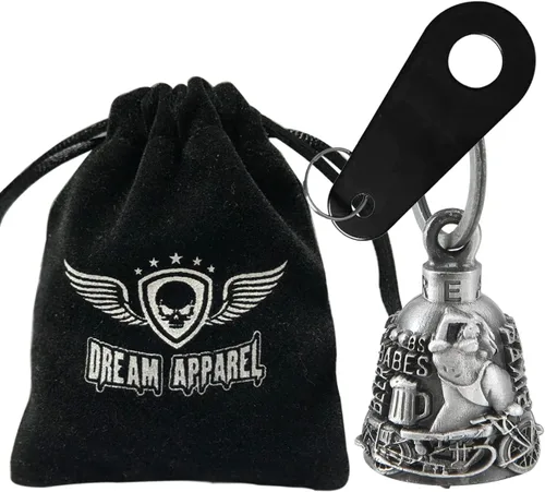 Miniatura 2 de Dream Apparel Campana de Motocicleta Ángel Guardián para Ahuyentar Gremlins, Campana para Motociclistas para Hombres y Mujeres, Regalo de Buena