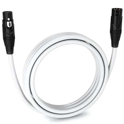 Miniatura 85 de LyxPro Cable de micrófono XLR hembra a macho de ángulo recto de 3 pines de 1.5 pies para altavoces amplificados, interfaz de audio, rendimiento