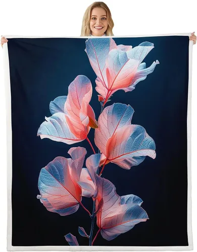 Miniatura 12 de Manfei Fish Throw Blanket Blue Camouflage American Flag Bed Blanket for Kids Boys Girls Room Decor, Fishing Theme Blanket for Couch Sofa, Soft and