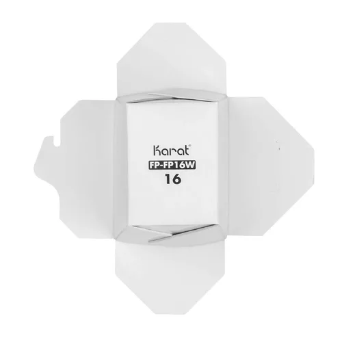 Miniatura 6 de Karat FP-FP16W - Contenedor de papel para llevar de 16 onzas, color blanco (caja de 450)