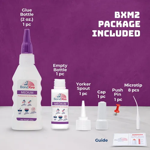 Miniatura 2 de Pegamento CA mediano de 2 onzas para carpintería, kit de superpegamento premium para torneado de madera con botellas adicionales, tapas