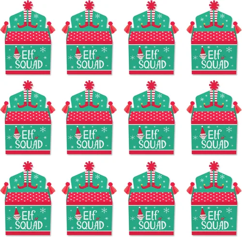 Miniatura 4 de Big Dot of Happiness Elf Squad - Caja de golosinas para fiestas – Cajas de elfo para niños para Navidad y fiesta de cumpleaños – Juego de 12