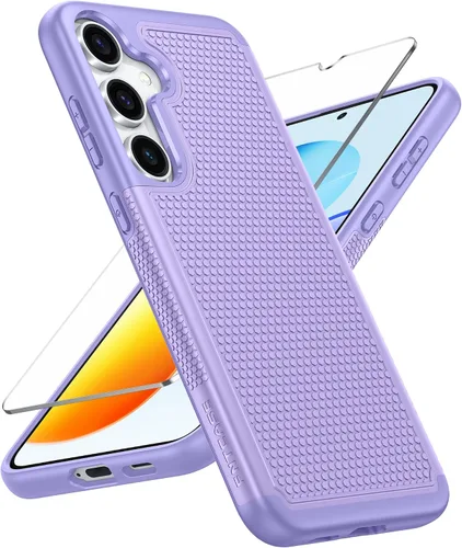 Miniatura 33 de FNTCASE Funda para Samsung Galaxy S24: funda protectora de doble capa a prueba de golpes para teléfono celular Protección a prueba de caídas
