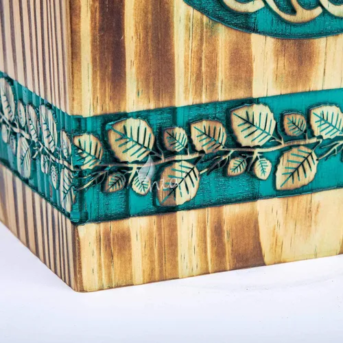 Miniatura 8 de Urna de palisandro hecha a mano para cenizas humanas, urnas de madera para adultos del árbol de la vida hechas a mano, urna de cremación fúnebre