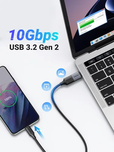 Miniatura 3 de UGREEN Adaptador USB C a USB A 3.2 OTG de 10 Gbps 2 unidades compatibles con iPhone 17 Pro Max Air 16 15 MacBook Air iMac iPad Galaxy Tab S9 S25