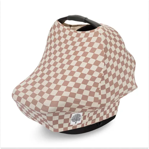 Miniatura 17 de Parker Baby - Funda de asiento de automóvil 4 en 1 para niños, toldo elástico para asiento de automóvil, funda de lactancia, funda para carrito