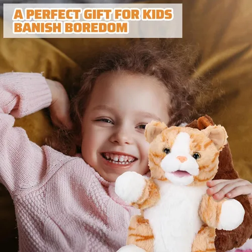 Miniatura 6 de Liliful 6 Títeres de Mano de Animales para Niños, Títeres de Mano con Boca Funcional, Juguete de Peluche de Animales para Niños Pequeños