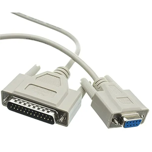 Miniatura 2 de AYA DB9 (9 pines) hembra a DB25 (25 pines) macho cable de módem nulo serie (6 pies)